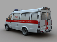 модель 3D карета скорой помощи