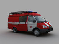 3D модель пожарная машина
