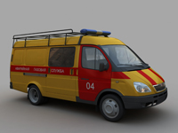 3D модель газовая служба автомобиль