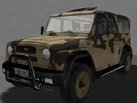 УАЗ русский джип 3D модель графика
