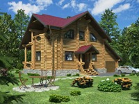 3d графика деревянный дом
