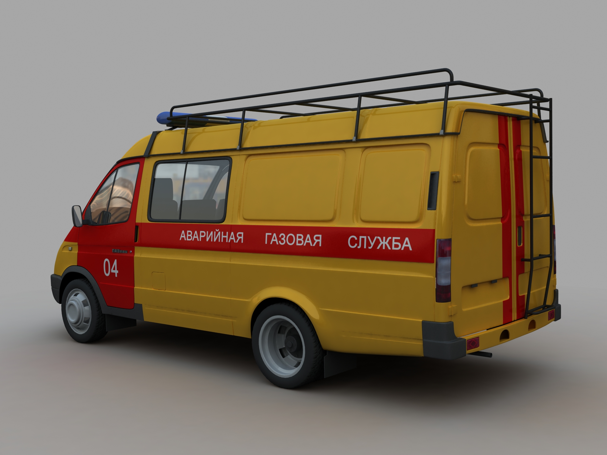 3D max газовая служба автомобиль